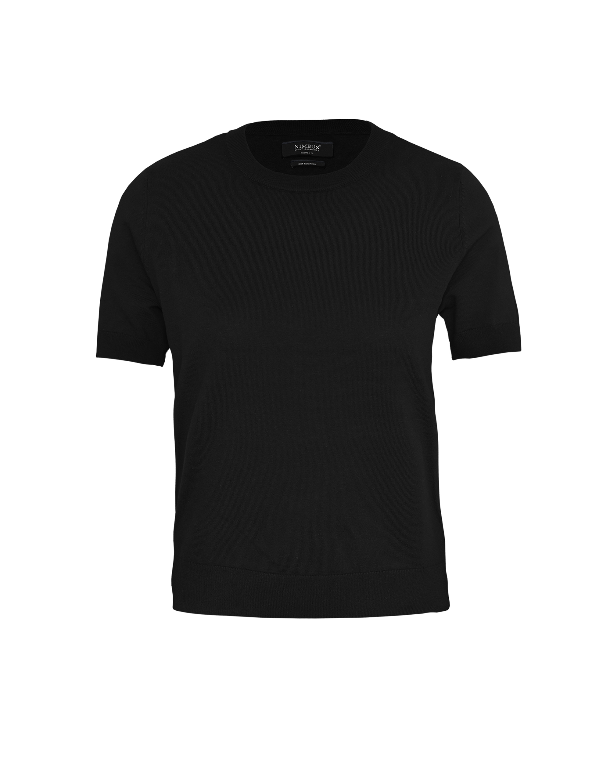 NIMBUS Brighton Short Sleeve Tee Damen – Black (Front)