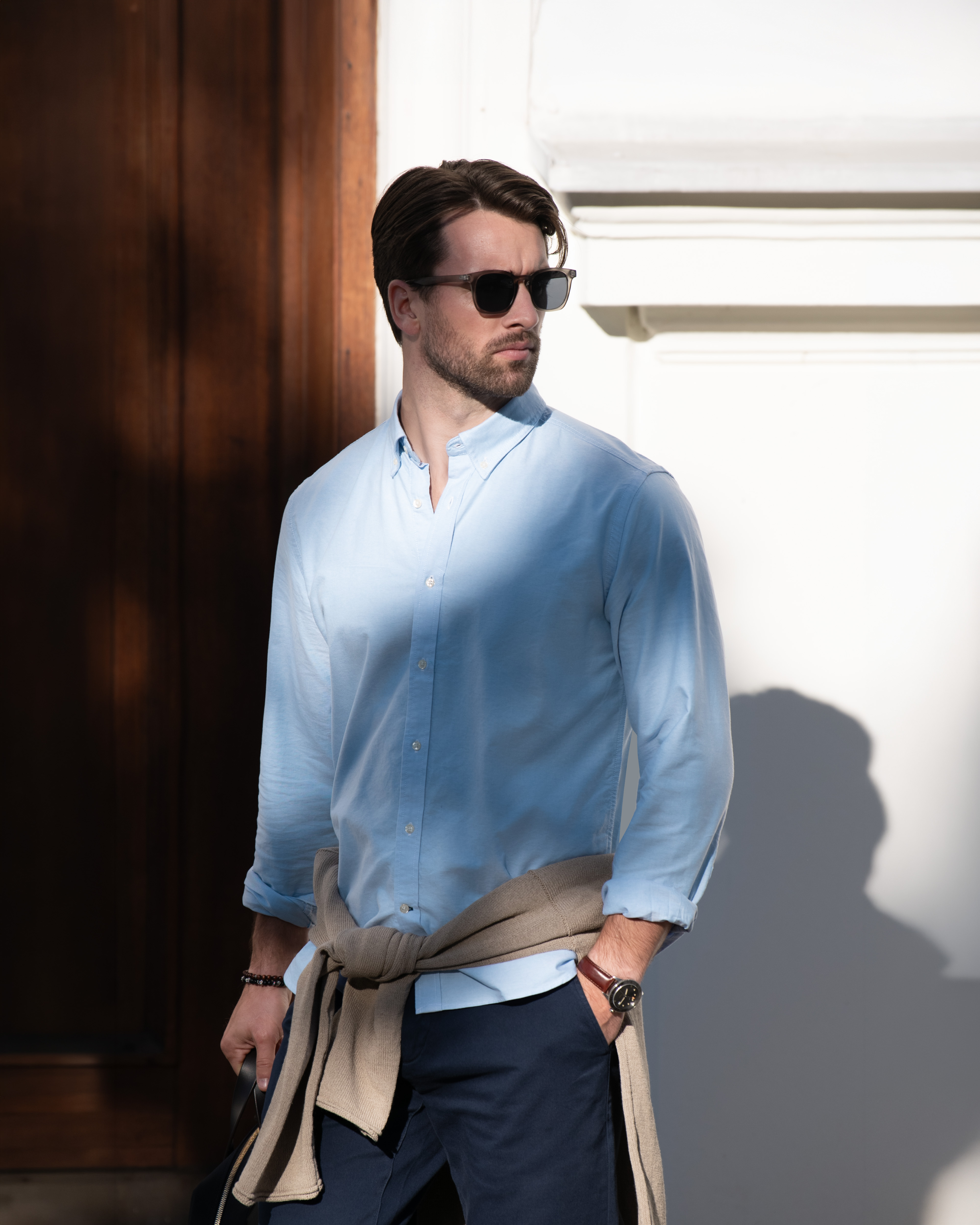NIMBUS Rochester Modern Fit Herren – Light Blue (Am Modell)