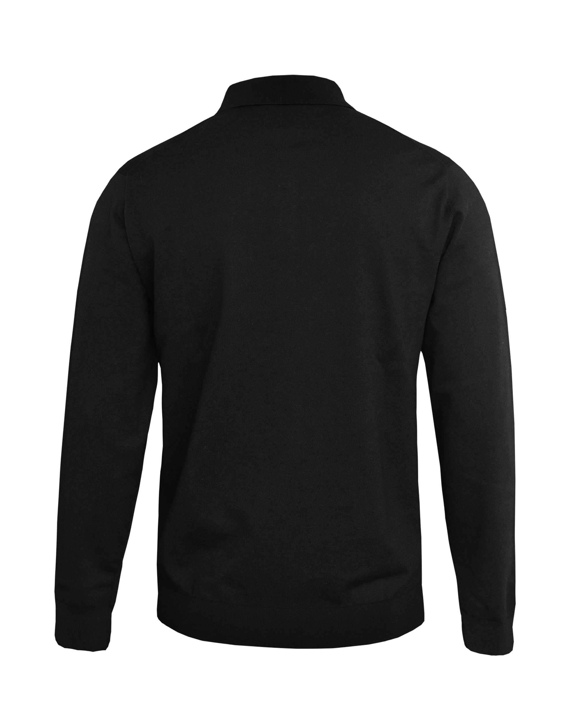 NIMBUS Brighton Long Sleeve Polo Herren – Black (Rücken)